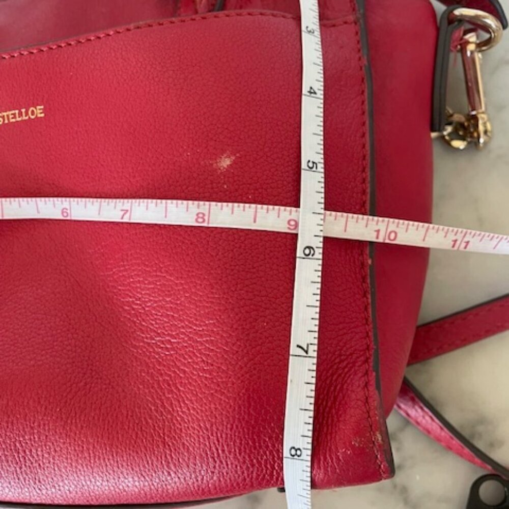 PAUL COSTELLOE Vintage Red Leather Satchel/Shoulder Bag Purse - Picture 17 of 17